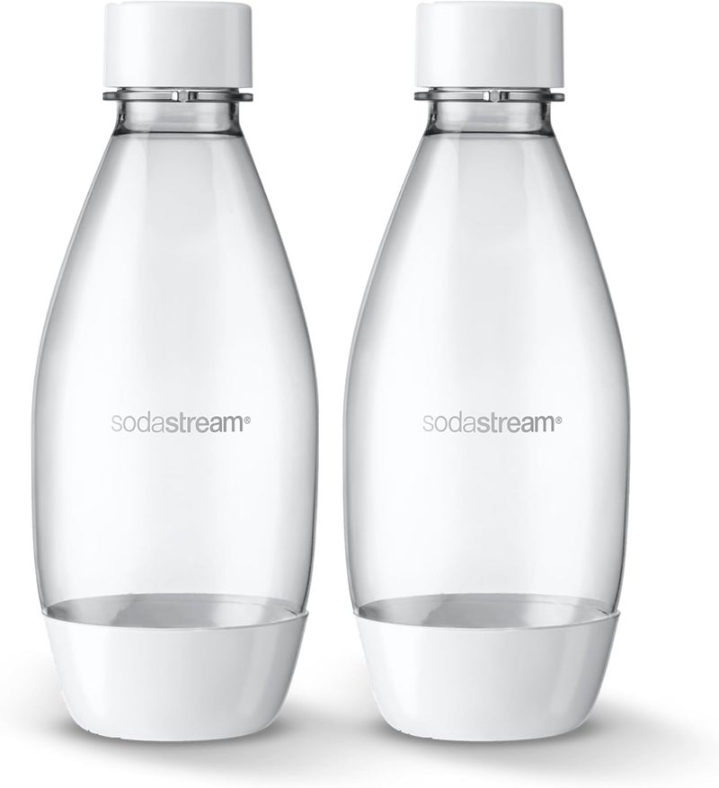 SodaStream White Carbonating Bottle, White, 1/2L Pack Of 2 Upgraded quality - Image 2