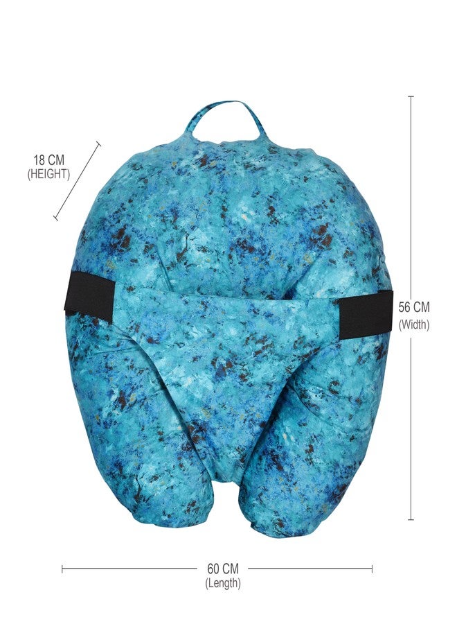 BOFFLE Feeding Pillow | Nursing Pillow for Breastfeeding | Feeding Pillow for New Born Baby, Feeding Pillow for Breastfeeding, Baby Feeding Pillow with Removable Velvet Cover (Blue) - Image 3