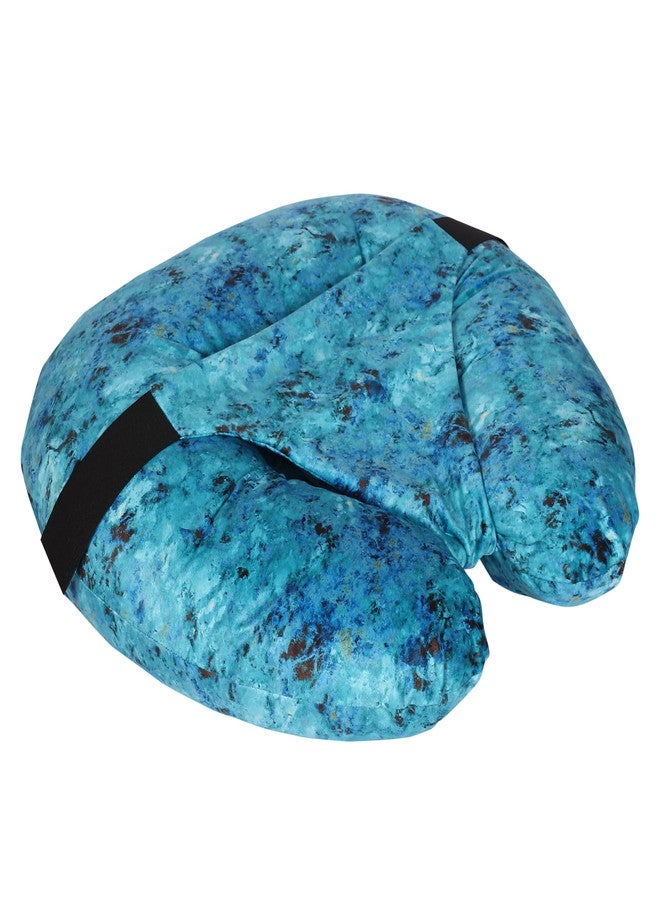 BOFFLE Feeding Pillow | Nursing Pillow for Breastfeeding | Feeding Pillow for New Born Baby, Feeding Pillow for Breastfeeding, Baby Feeding Pillow with Removable Velvet Cover (Blue) - Image 1
