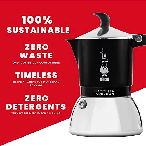 Bialetti Coffee Maker, Nero, 4 Tazze - Image 5