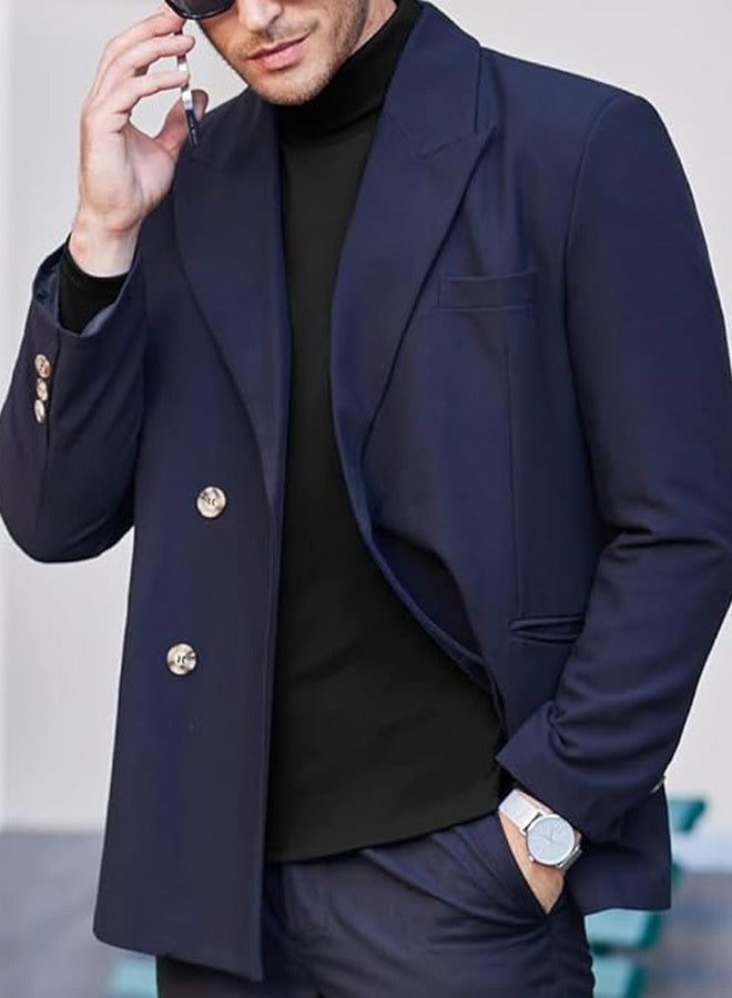 أجريون سترة محبوكة مقاس ضيق بياقة عالية، خفيفة الوزن، عادية - Image 4