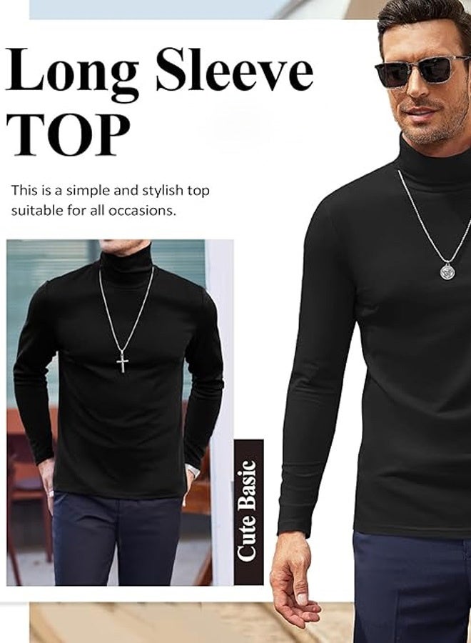 أجريون سترة محبوكة مقاس ضيق بياقة عالية، خفيفة الوزن، عادية - Image 3