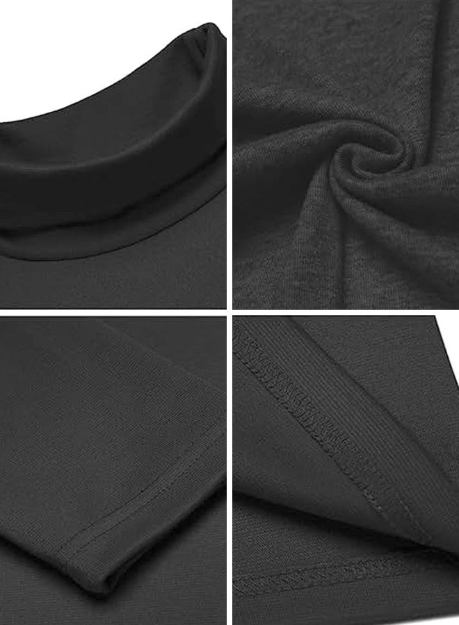 أجريون سترة محبوكة مقاس ضيق بياقة عالية، خفيفة الوزن، عادية - Image 2