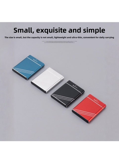 SSD Solid State Mobile Hard Disk 1TB 2TB Various Capacity External Hard Disk-Capacity:High-speed 12tb-Interface:Silver