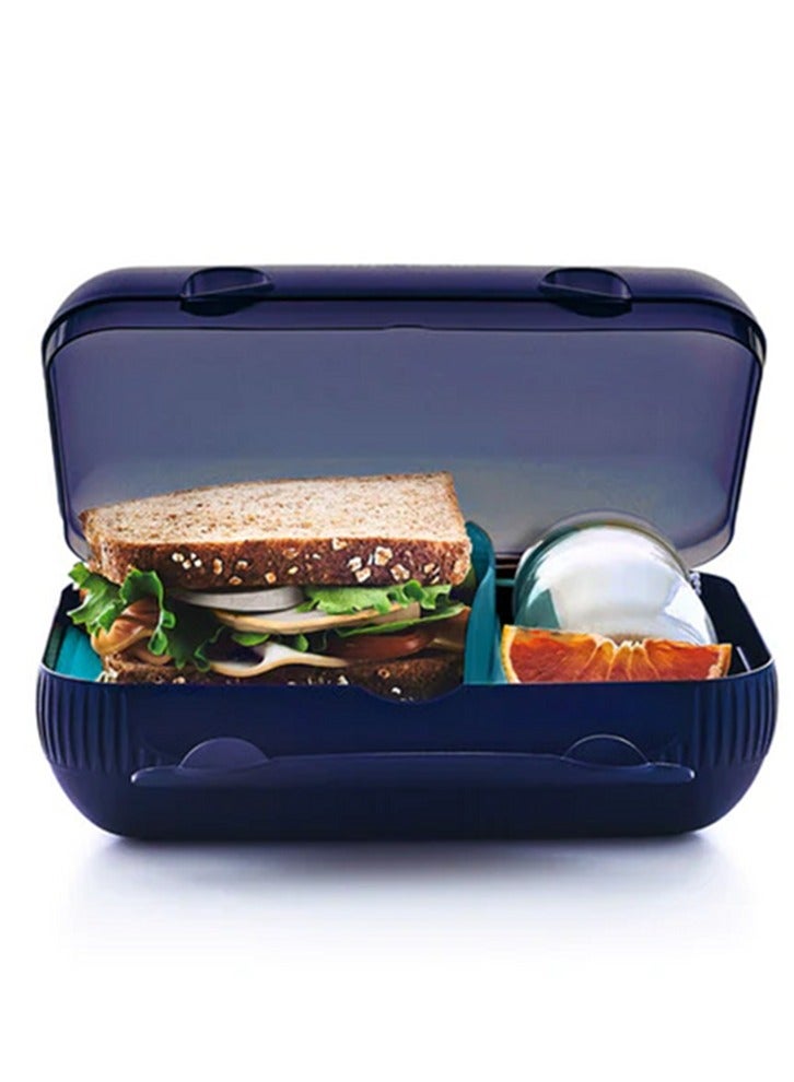 توبروير صندوق غداء يومي من البلاستيك آمن للاستخدام في غسالة الأطباق باللون الأزرق الداكن - Image 1