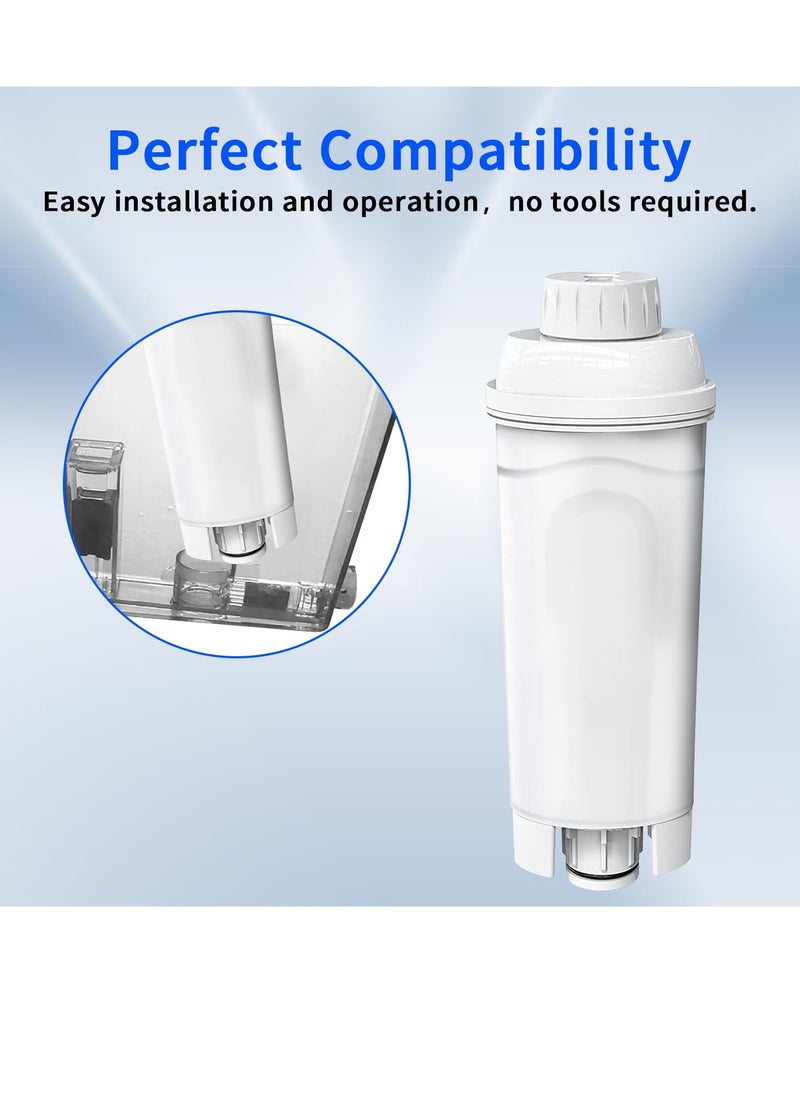 SYOSI - Filter Replacement 2 Pcs Coffee Machine Filter element Compatible with DeLonghi Filter DLSC002 Replacement Water Softener Activated Carbon Softener Compatible with ECAM ESAM ETAM BCO EC - Image 1