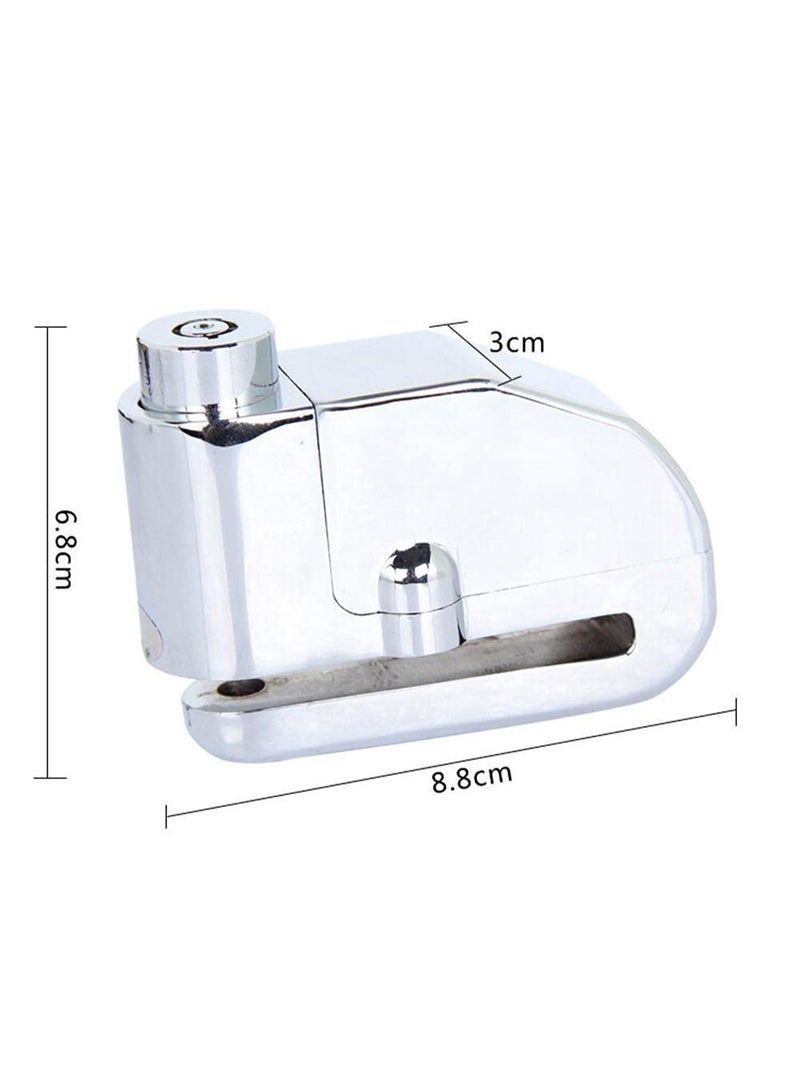 Disc Lock Nickel Heavy with Alarm Sound LK303 Silver Antitheft For Scooter / Motorcycle Brake Disc - Image 3