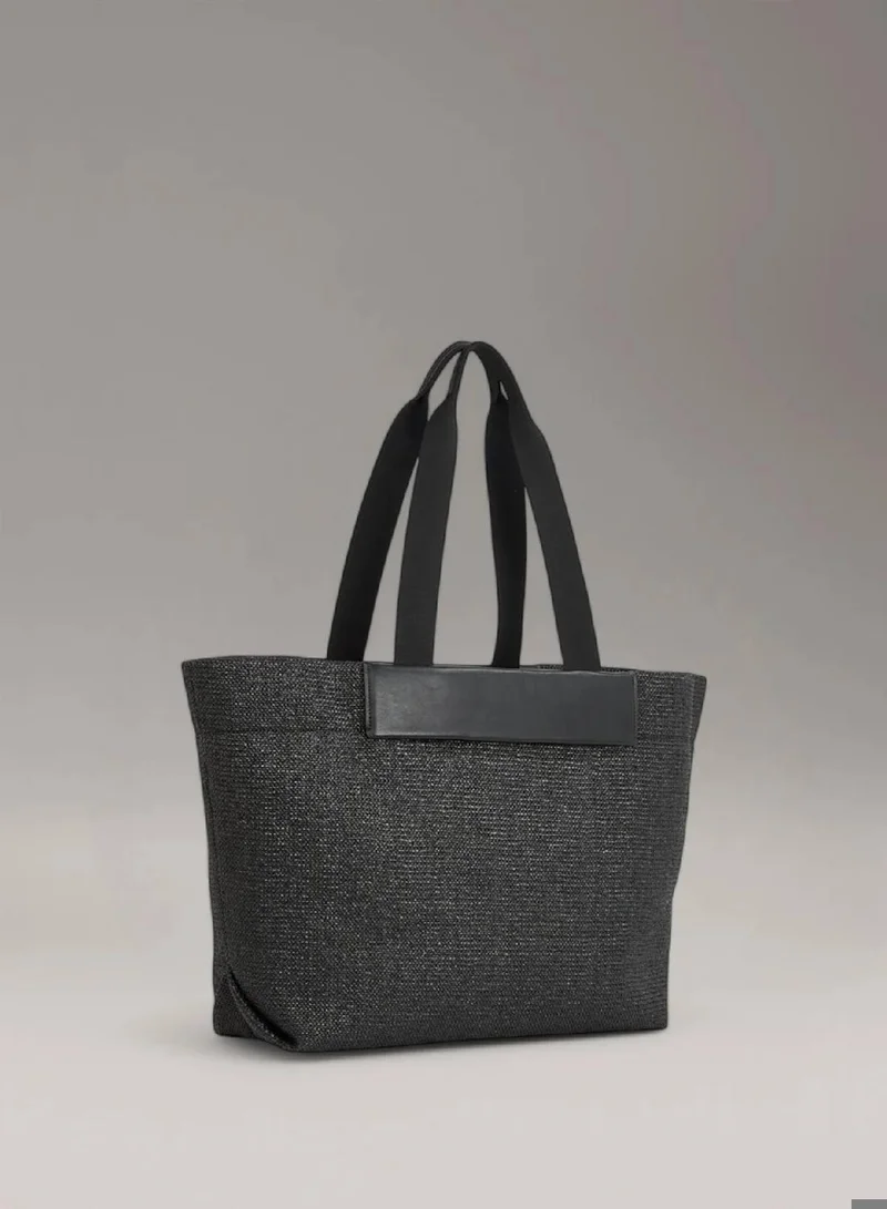 Calvin Klein Ck Black Large Raffia Tote Bag for Women | Best Price UAE