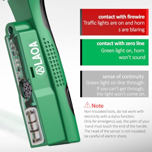 LAOA 8 in 1 Wire Stripper with Voltage Tester, Alarm & Flash Wire Crimper Stripper - Detects 12V-250V AC/DC (Non-Rectified DC) for Strip, Cut, Crimp, Split, Wrap, Slit, Pull - Image 4