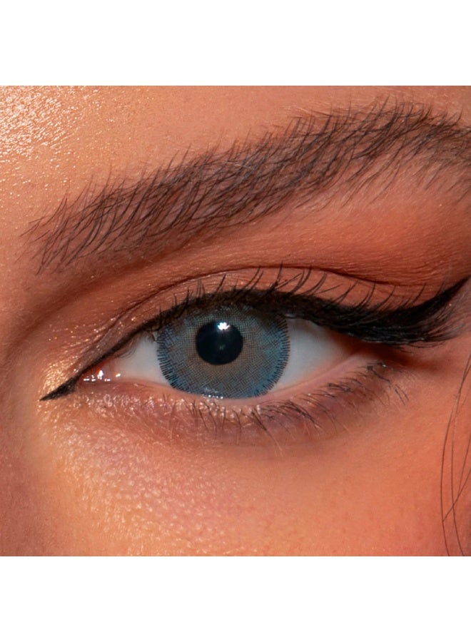 أنستازيا دريم بلو عدسات لاصقة للاستخدام لمدة 9 اشهر، عبوة مكونة من قطعتين، عدسات لاصقة ملونة، عدسات لاصقة تجميلية، عدسات لاصقة زرقاء - Image 2