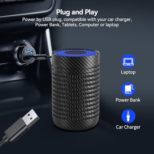Ndola Mini Air Purifier For Bedroom, Small Room Air Purifiers For Home, Portable Air Purifier For Pets Allergies, Desk Air Purifier For Office, Baby Air Purifier For Nursery, Blue Pure Mini Max - Image 4