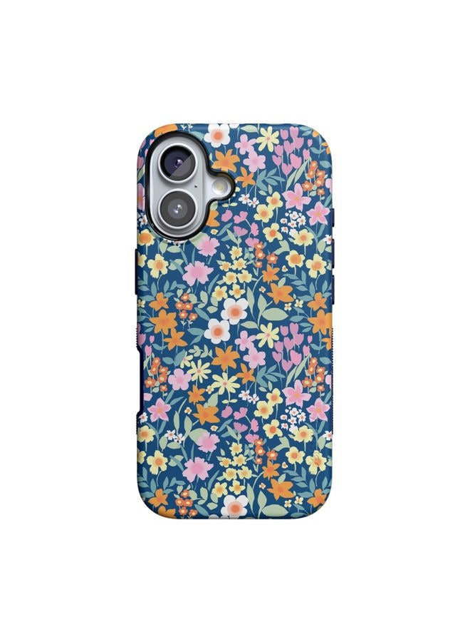 Casely iPhone 17 Case | Full Bloom | Navy Floral | Compatible with MagSafe | Bold Protective Design - Image 1