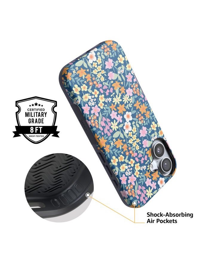 Casely iPhone 17 Case | Full Bloom | Navy Floral | Compatible with MagSafe | Bold Protective Design - Image 4
