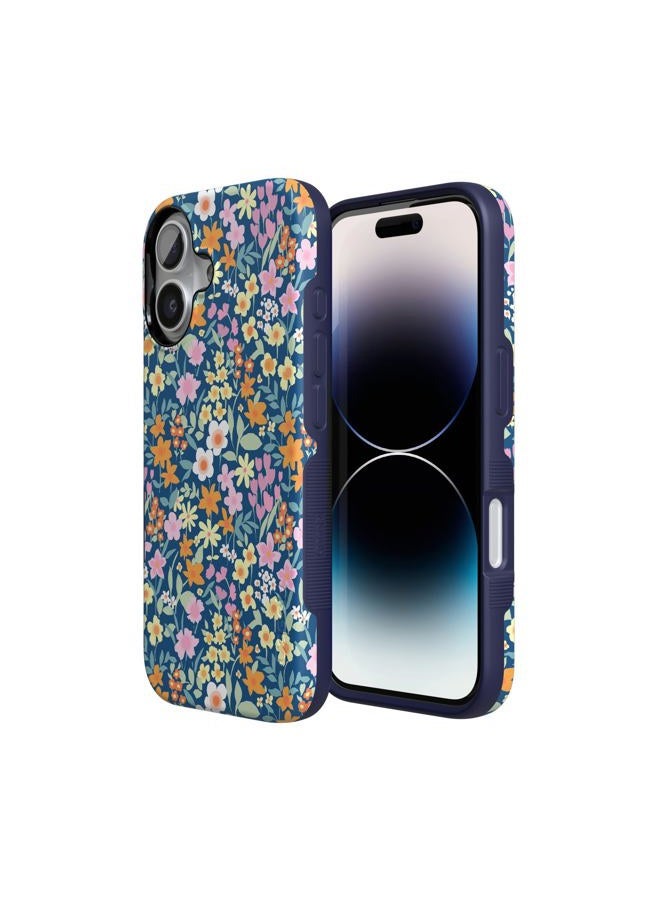 Casely iPhone 17 Case | Full Bloom | Navy Floral | Compatible with MagSafe | Bold Protective Design - Image 2