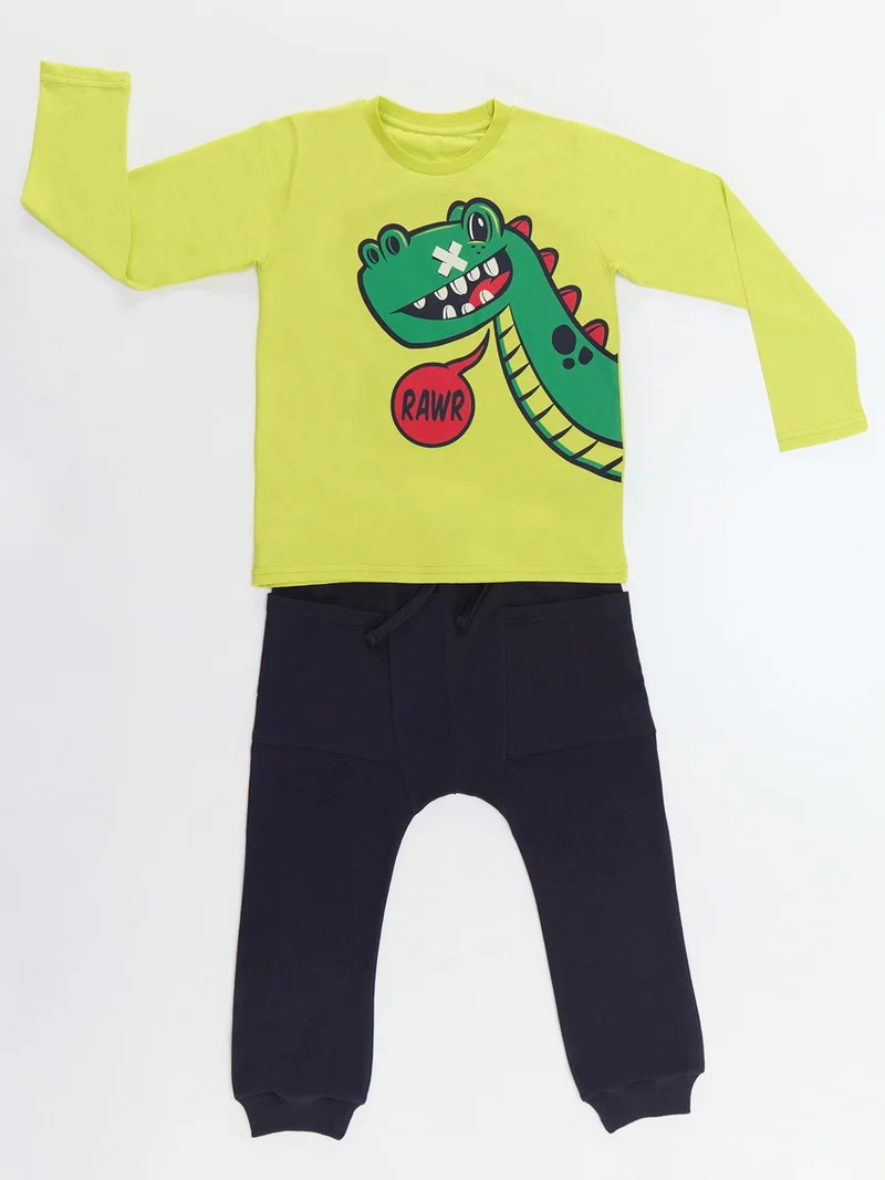 Denokids Rawr Boy T-Shirt Trousers Set