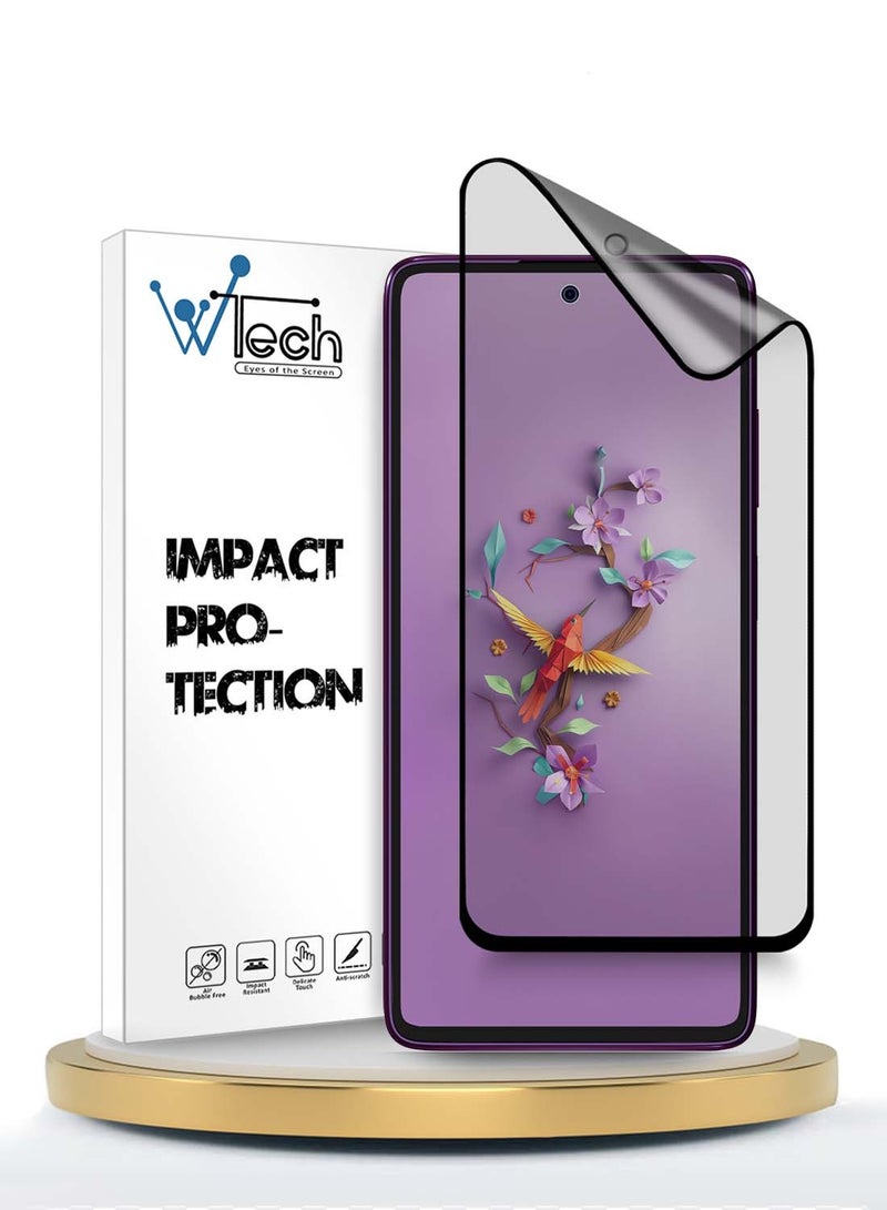 دبليو تيك HMD كريست ماكس 5G 2024 نانو سيراميك كامل الغراء كامل الغطاء غير لامع شاشة حماية مرنة غير لامعة - شفاف / أسود - Image 1