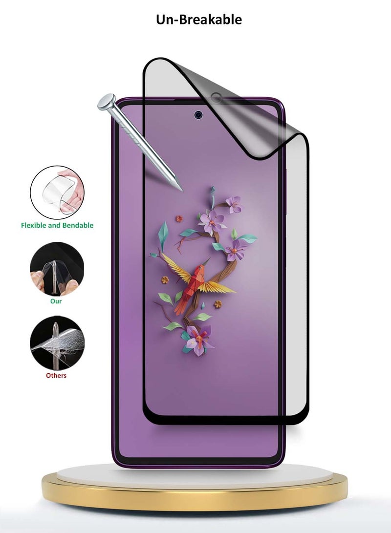 دبليو تيك HMD كريست ماكس 5G 2024 نانو سيراميك كامل الغراء كامل الغطاء غير لامع شاشة حماية مرنة غير لامعة - شفاف / أسود - Image 4