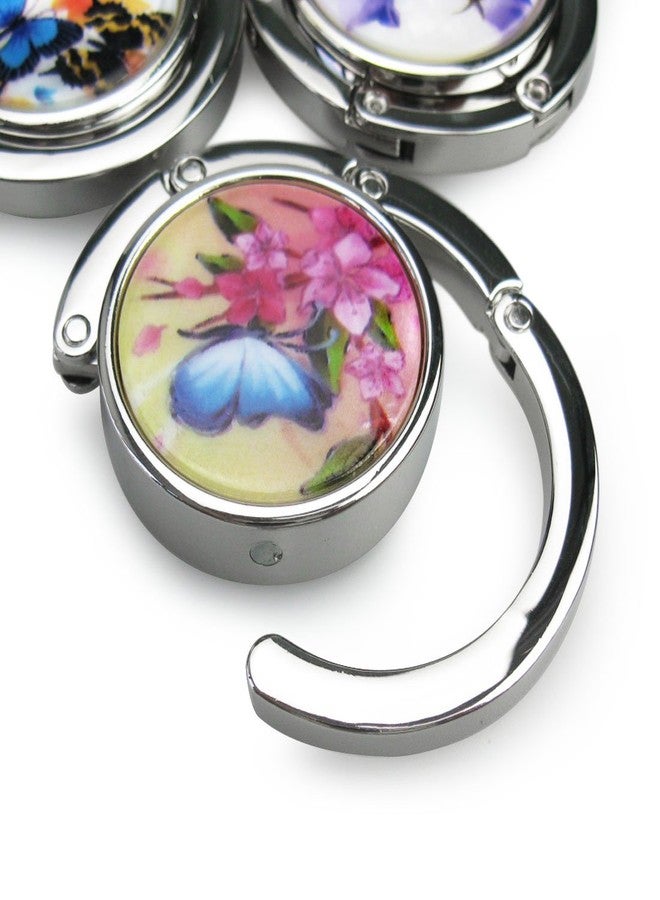 كيلوفلاي خطافات حقائب كيلوفلاي [مجموعة من 6 قطع] - قابلة للطي - بتصميم زهرة الفراشة، مع جراب كيلوفلاي - Image 2