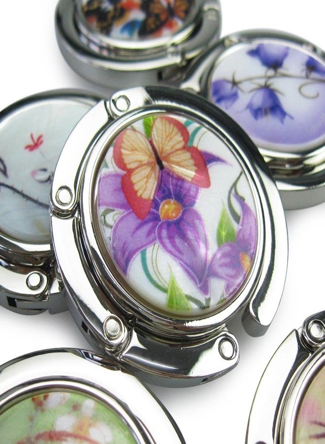 كيلوفلاي خطافات حقائب كيلوفلاي [مجموعة من 6 قطع] - قابلة للطي - بتصميم زهرة الفراشة، مع جراب كيلوفلاي - Image 3