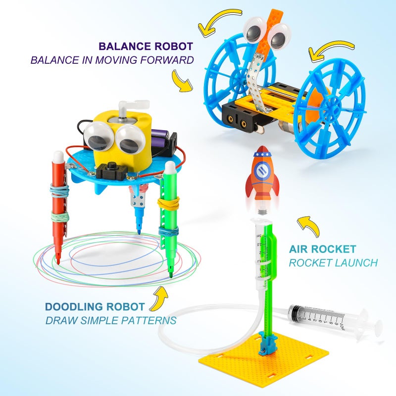 Yutin STEM Robotics Kits for Kids Age 8-12 8-10, Science Kits for Kids 8-12, STEM Toys for Boys Age 8 9 10 12 13 14 Girls Boys Birthday Gifts, Robot Building Crafts 8-12 Engineering Motor Set - Image 2