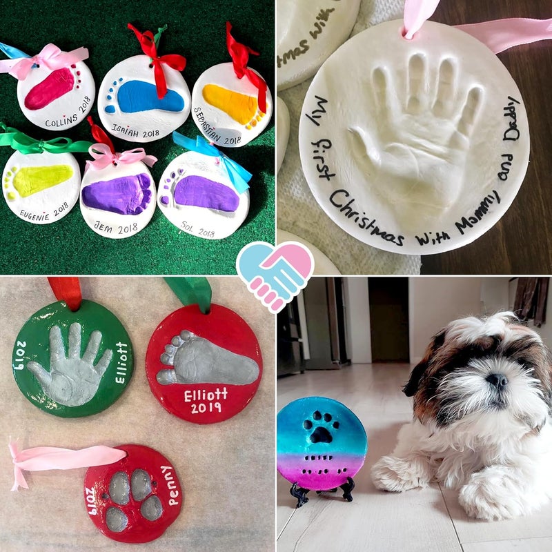 Casting Keepsakes Baby Handprint Ornament Making Kit (Includes Paint Set) Ornament Making Kit for Kids - Baby Hand and Footprint Clay - Image 3