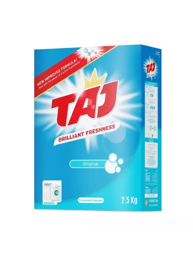 TAJ Taj Automatic Laundry Powder, Concentrated Original Detergent Powder - 2.5kg 