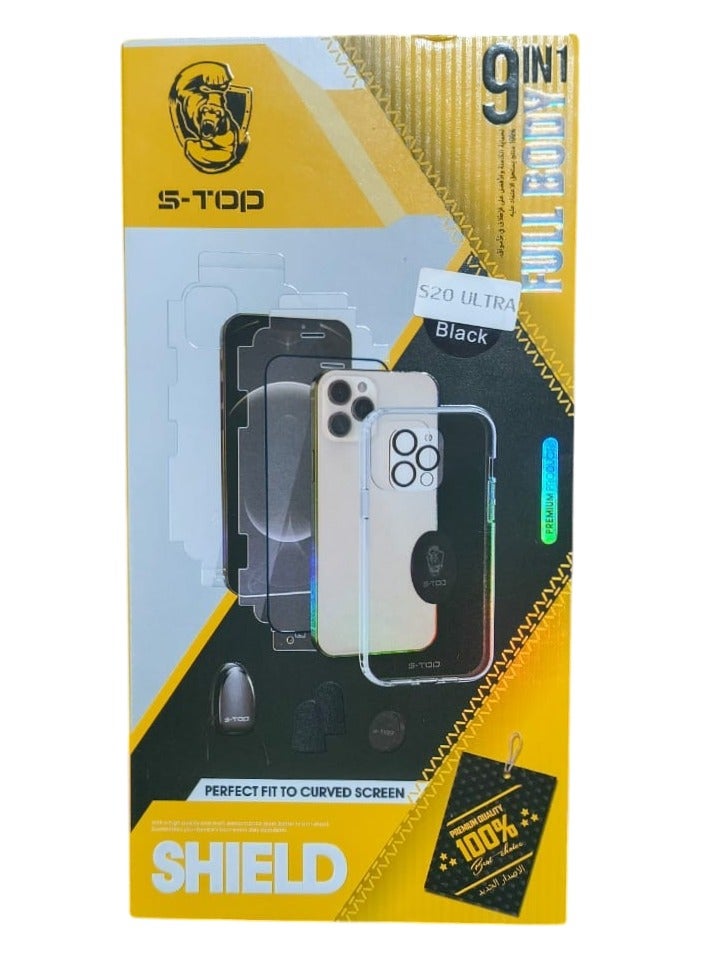 اس-توب درع كامل للجسم 9 في 1 متوافق مع هاتف Samsung Galaxy S20 Ultra