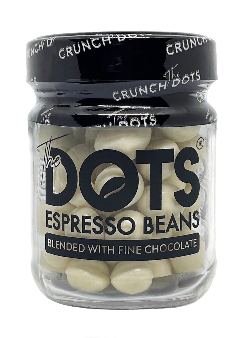 The Dots Crunchy White Chocolate Covered Espresso Coffee Beans Jar - 100g