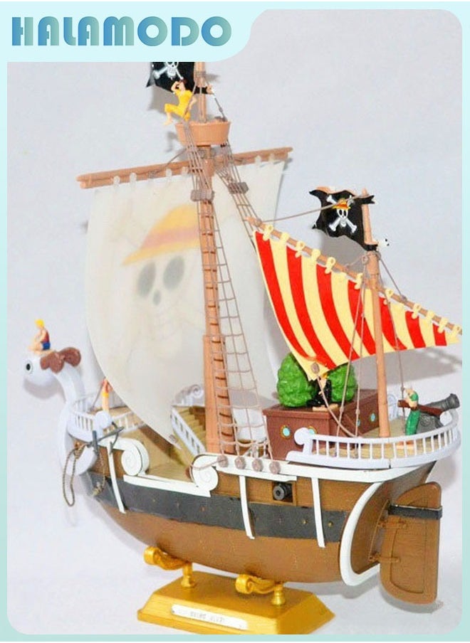 HALAMODO One Piece 29cm Going Merry Pirate Ship Figurine - Detailed Anime Replica with Sailing Charm, Perfect for Display and Gifting  - Image 2