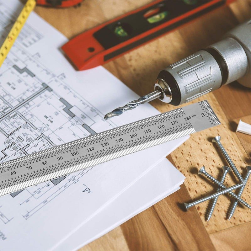 Stainless Steel Woodworking Square Ruler High Precision Marking Tool - Image 5