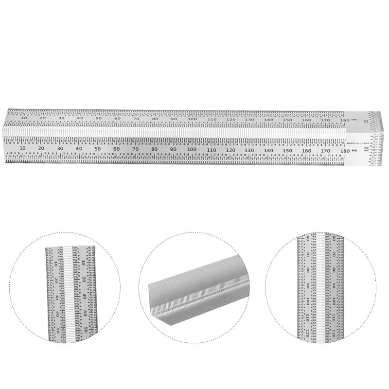 Stainless Steel Woodworking Square Ruler High Precision Marking Tool - Image 4