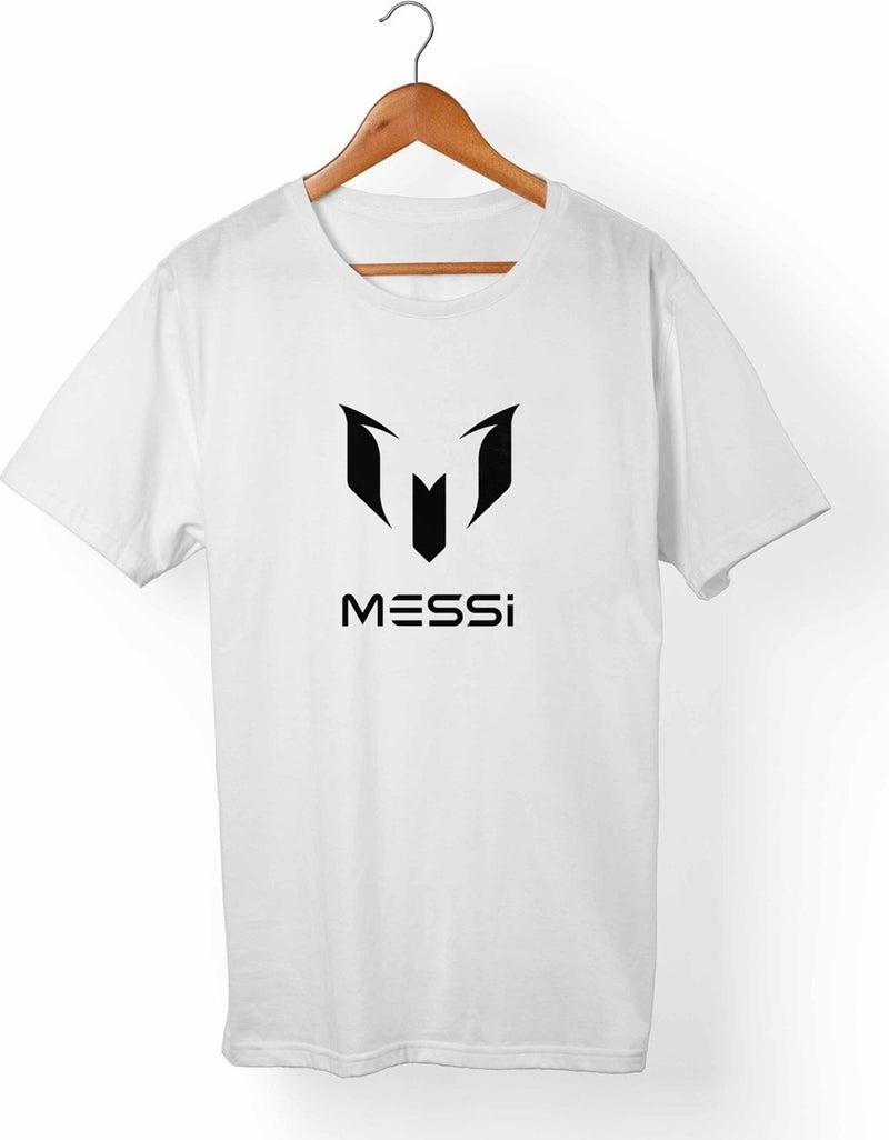 Muggkuppa Messi Unisex-Men's White T-Shirt - Image 1