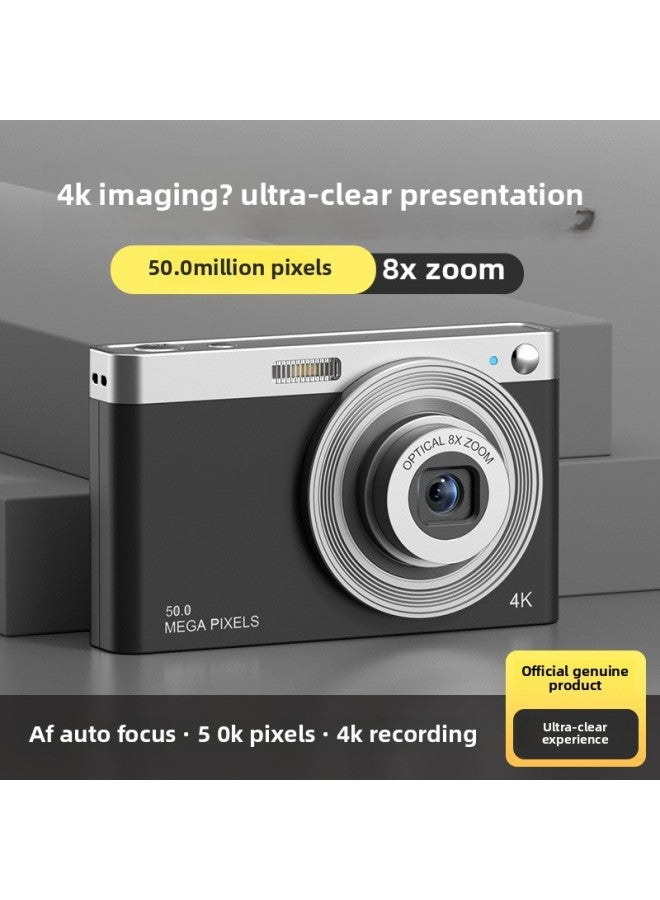 Generic 4k HD Digital Camera Portable Student Ccd Camera Travel Card Machine Selfie Micro Single Camera-Body Color:8g Memory Card  - Image 2