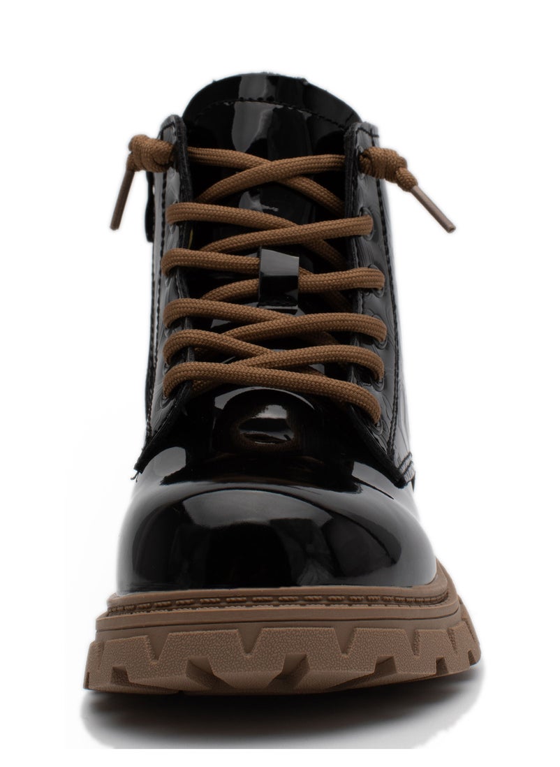 Lucky Kids Lucky Kids Classic Lace Up & Side Zipper Unisex Kids Ankle Boots With Non-slip Anti Skid Soles For Outdoor Walking & Fashion  - Image 4