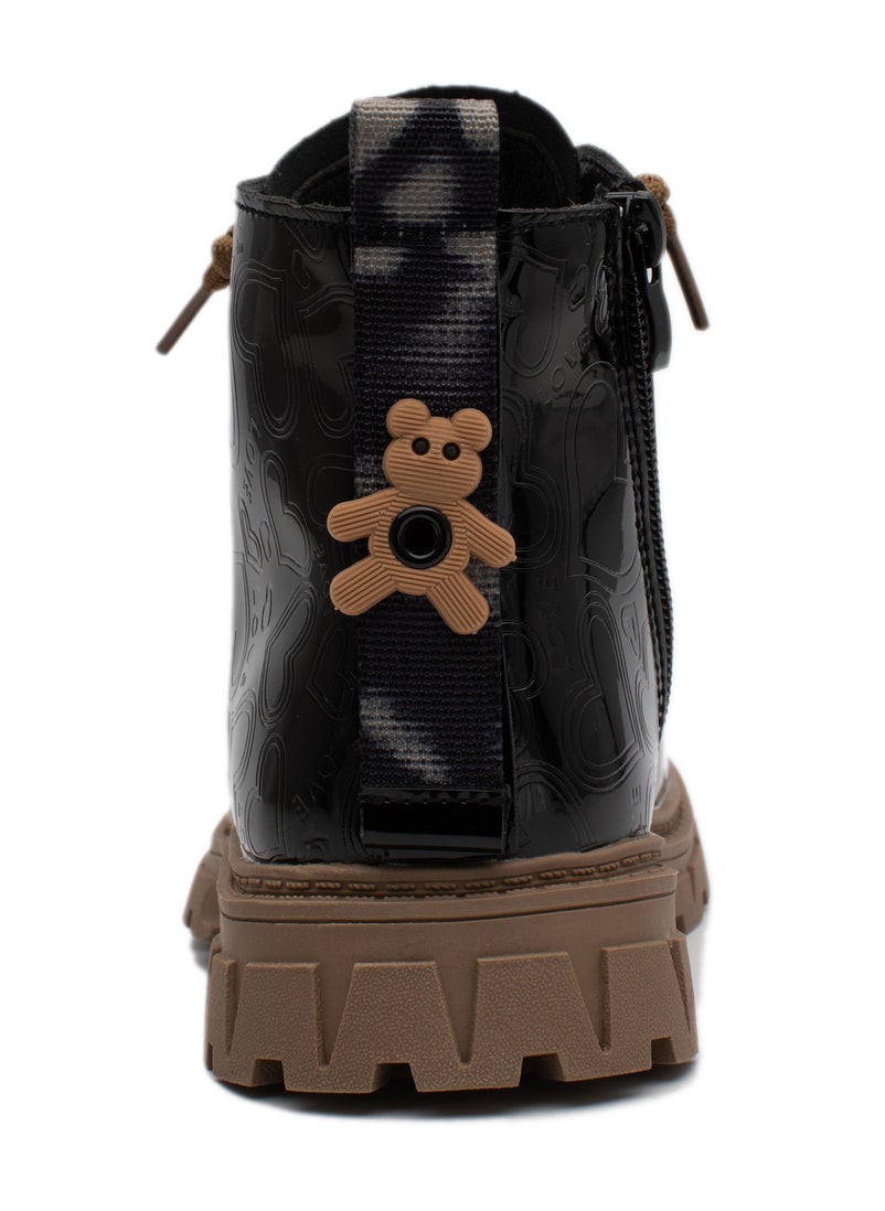 Lucky Kids Lucky Kids Classic Lace Up & Side Zipper Unisex Kids Ankle Boots With Non-slip Anti Skid Soles For Outdoor Walking & Fashion  - Image 5