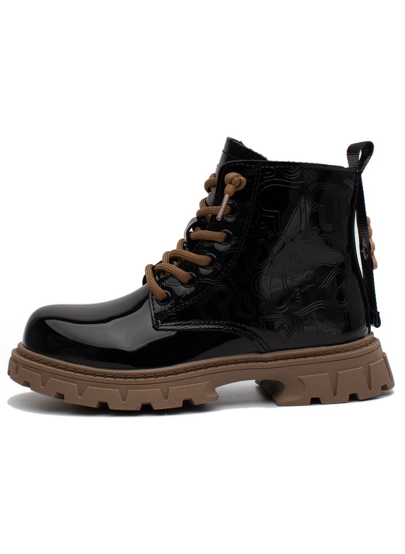 Lucky Kids Lucky Kids Classic Lace Up & Side Zipper Unisex Kids Ankle Boots With Non-slip Anti Skid Soles For Outdoor Walking & Fashion  - Image 3