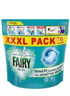 Fairy 70 Non-Bio Washing Tablets Capsules For Baby & Sensitive Skin - Laundry Detergent  - Image 1