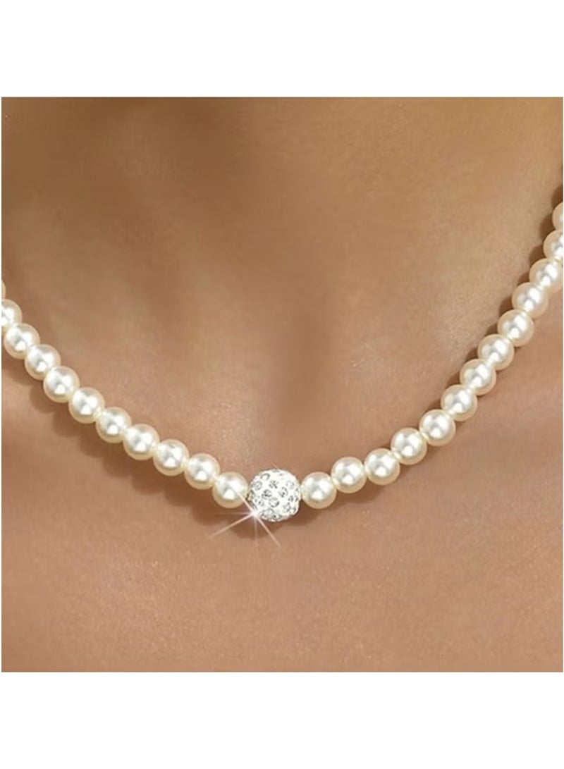 Huitich Elegant Imitation Pearl Jewelry Set – Necklace, Bracelet & Earrings  - Image 2
