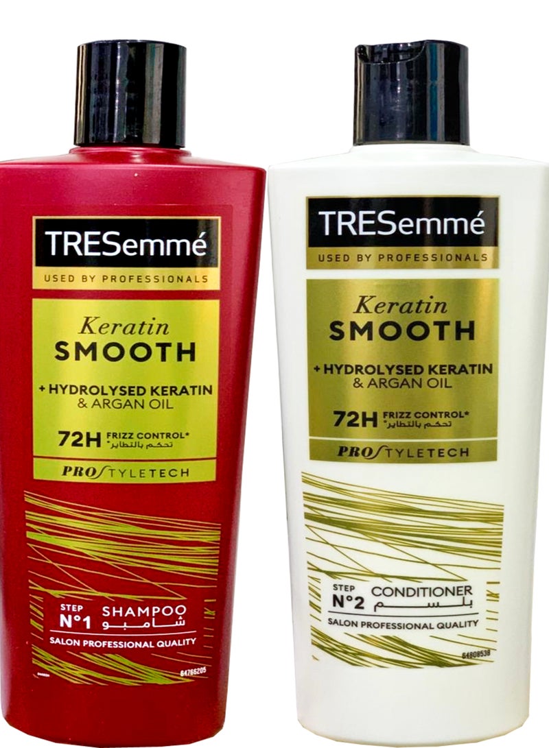 TRESemmé Tresemme Shampoo Keratin Smooth 400ML+Tresemme Conditioner Keratin Smooth 400Ml 