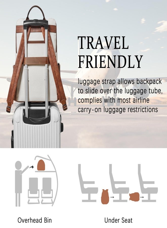 Shrrie Upgraded Large Travel Laptop Backpack with Laptop Compartmetn Fits 17 inch Laptop,Waterproof Vegan Leather Computer Backpack for Women and Men Work Business College - Image 5