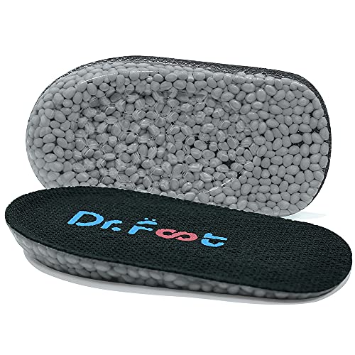 Dr.Foot Dr. Foot's Height Increase Insoles, Heel Cushion Inserts, Heel Lift Inserts for Leg Length Discrepancies (Small (1" Height) | Black) - Image 1
