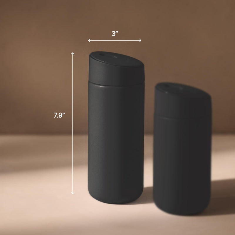 Fellow 16 oz Carter Slide Travel Mug â€“ One-Handed Slide Lid, Vacuum Insulated Stainless Steel Tumbler with Ceramic Interior for Hot and Cold Drinks, Leak-Proof and Dishwasher Safe, Matte Black - Image 4