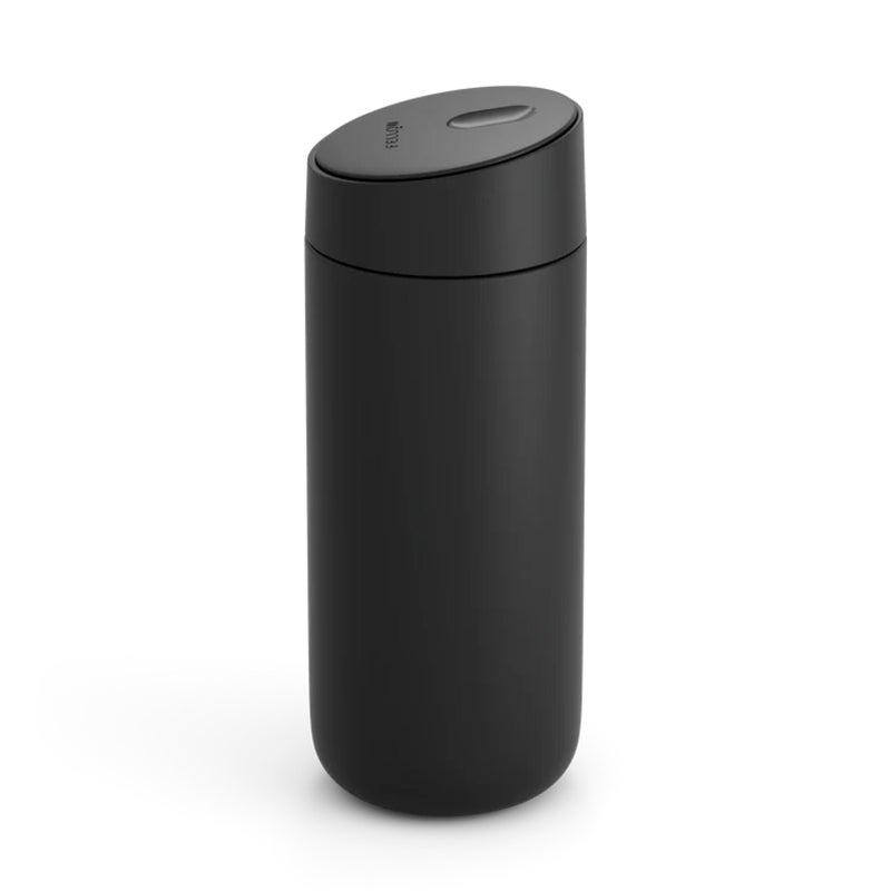 Fellow 16 oz Carter Slide Travel Mug â€“ One-Handed Slide Lid, Vacuum Insulated Stainless Steel Tumbler with Ceramic Interior for Hot and Cold Drinks, Leak-Proof and Dishwasher Safe, Matte Black - Image 1