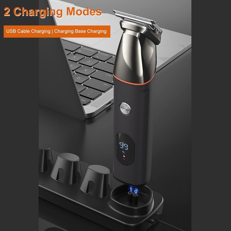 Eacam 5-IN-1 Hair Clipper Set Men's Hair Clippers Electric Body Hair Trimmer Beard Shaver Nose Trimmer Haircut Kit Washable USB Hair Clippers Kit for Men - Image 4