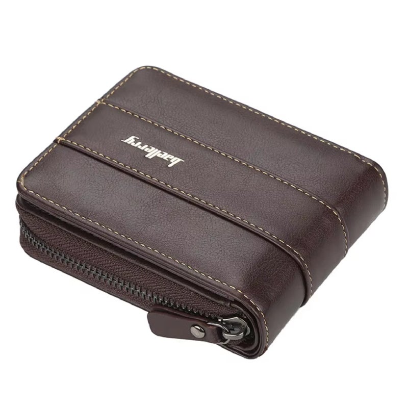 baellerry buckle multi-card driver's license change purse three-fold zipper wallet - Image 2