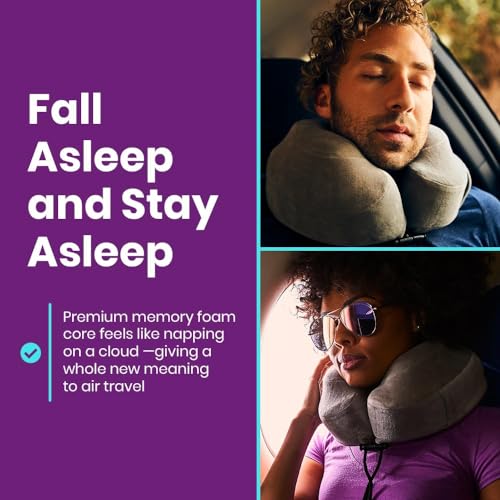 Cabeau Evolution Classic Neck Support Pillow - Neck Pillow for Traveling - Memory Foam Airplane Pillow with 360-Degree Comfort - Head & Chin Support Pillows for Sleeping Upright - (Navy) - Image 4