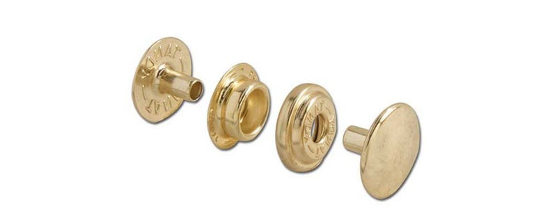Tandy Leather Line 24 Snaps 10/pk 1263-01 (10, Brass) - Image 4