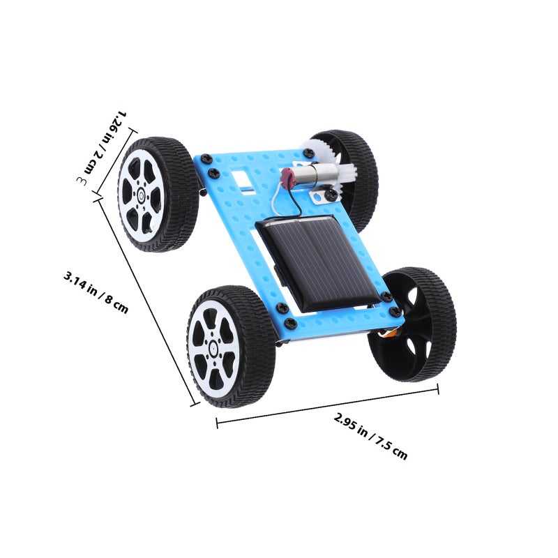 1 Set Car DIY Vehicle Motor Car Solar Powered Car Model Making Kit - Image 2