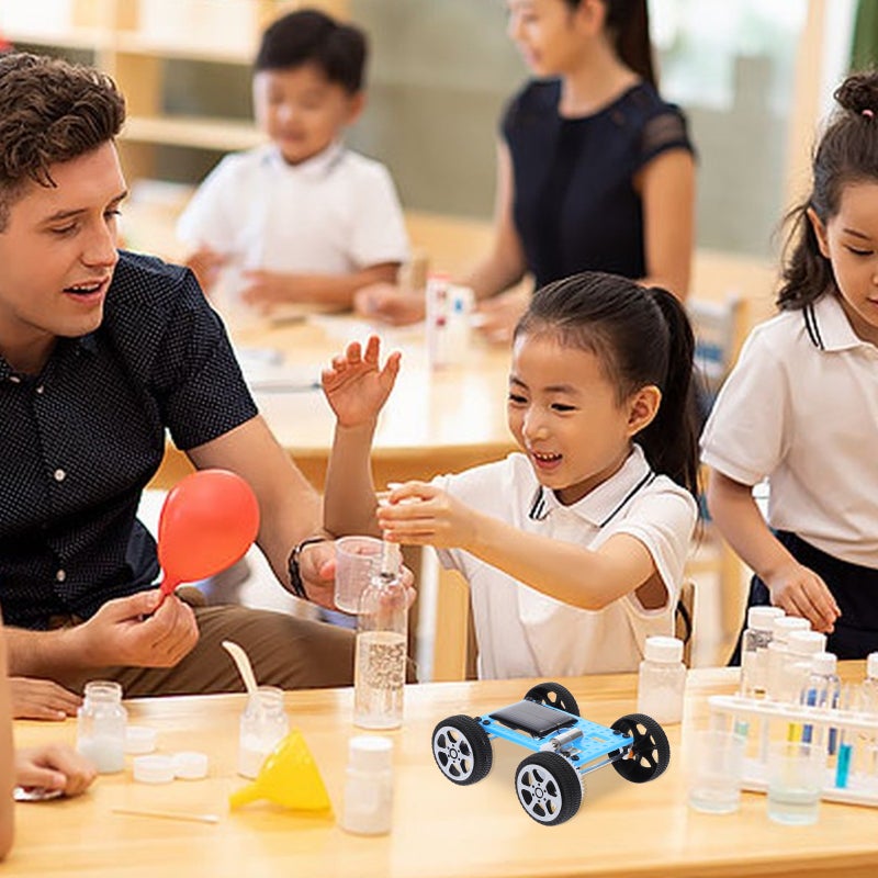 1 Set Car DIY Vehicle Motor Car Solar Powered Car Model Making Kit - Image 5