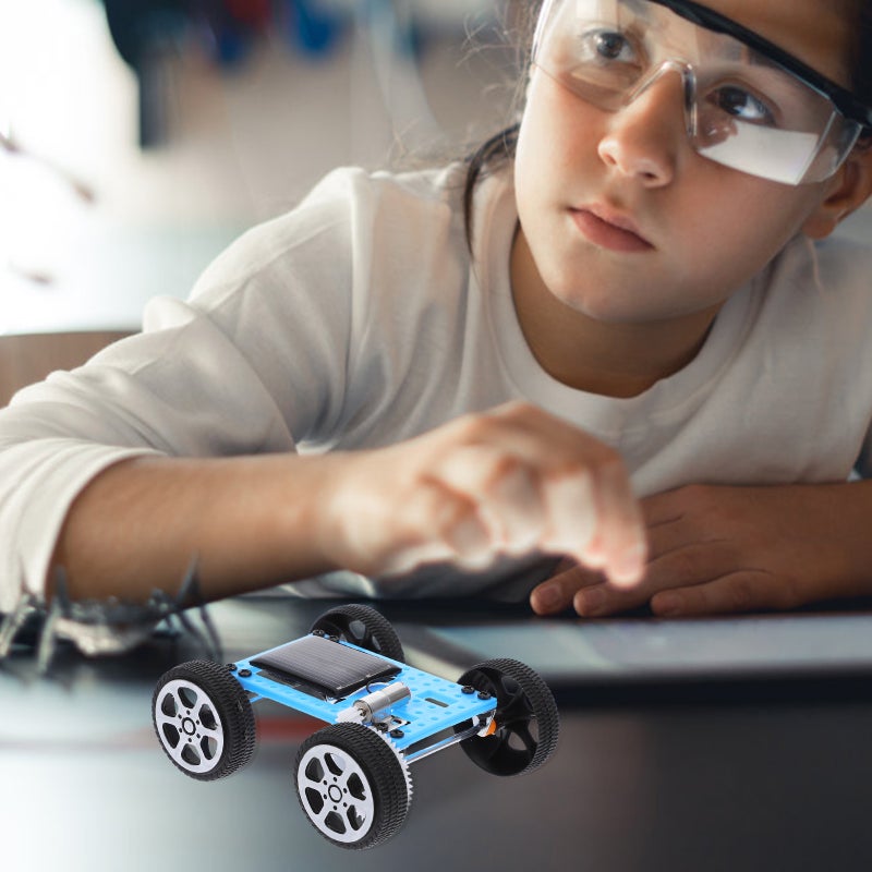 1 Set Car DIY Vehicle Motor Car Solar Powered Car Model Making Kit - Image 3